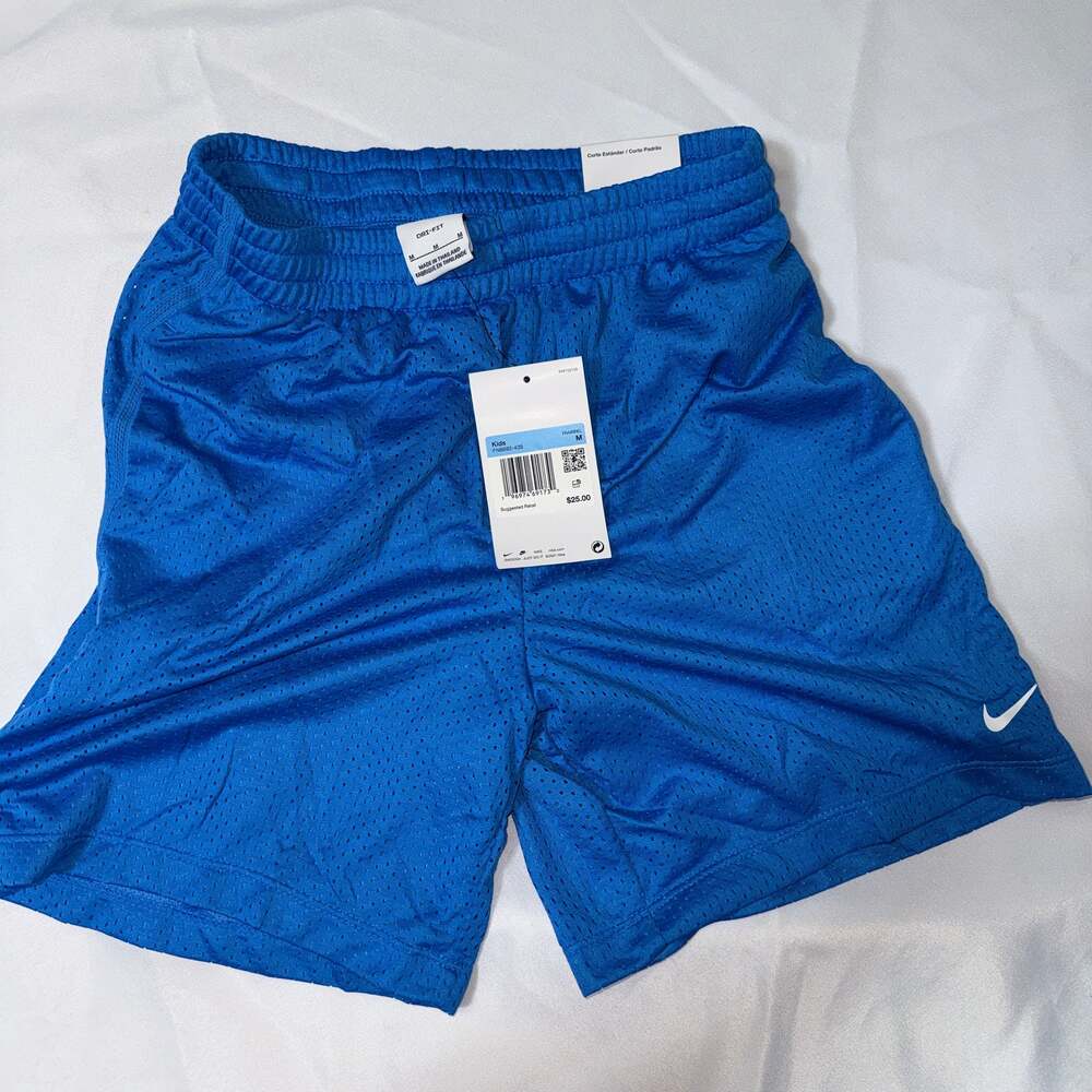 Nike Boys Dri-FIT Mesh Training Shorts Blue, Size‎ Medium - NWT